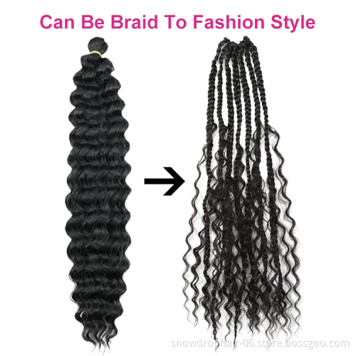 Julianna Attachments Synthetic Hair For Braids Crochet Deep Wave Deep Twist Braiding Hair